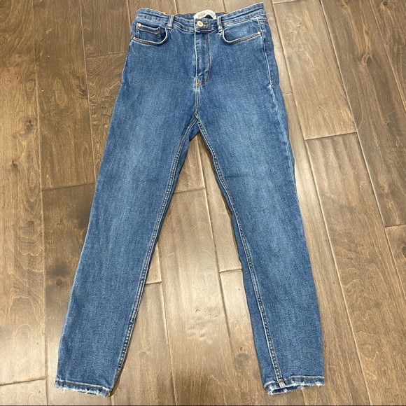 Zara Authentic Stretchy High Waisted Skinny Jeans size 8 - Picture 1 of 9